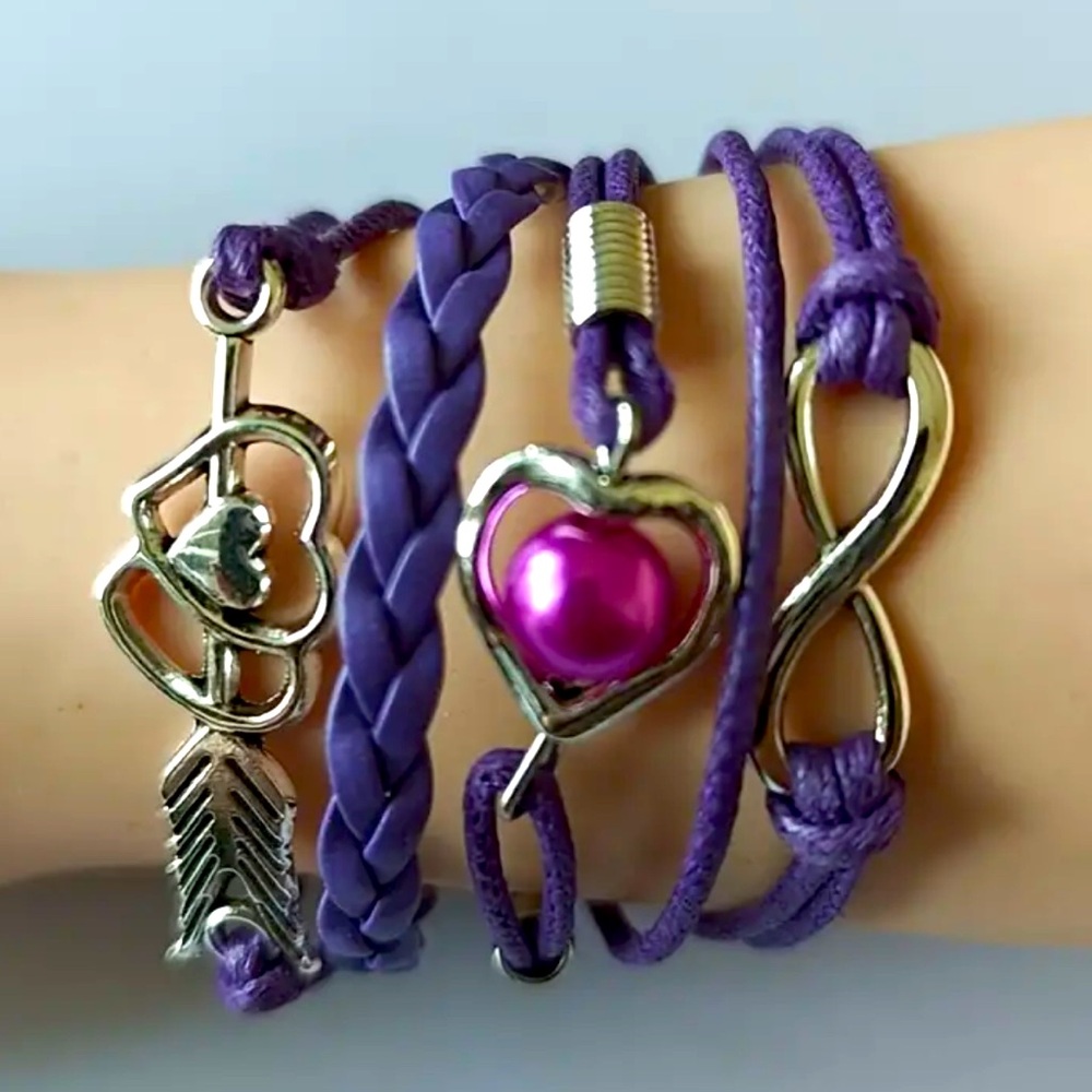 Multiple strand purple bracelet NWT